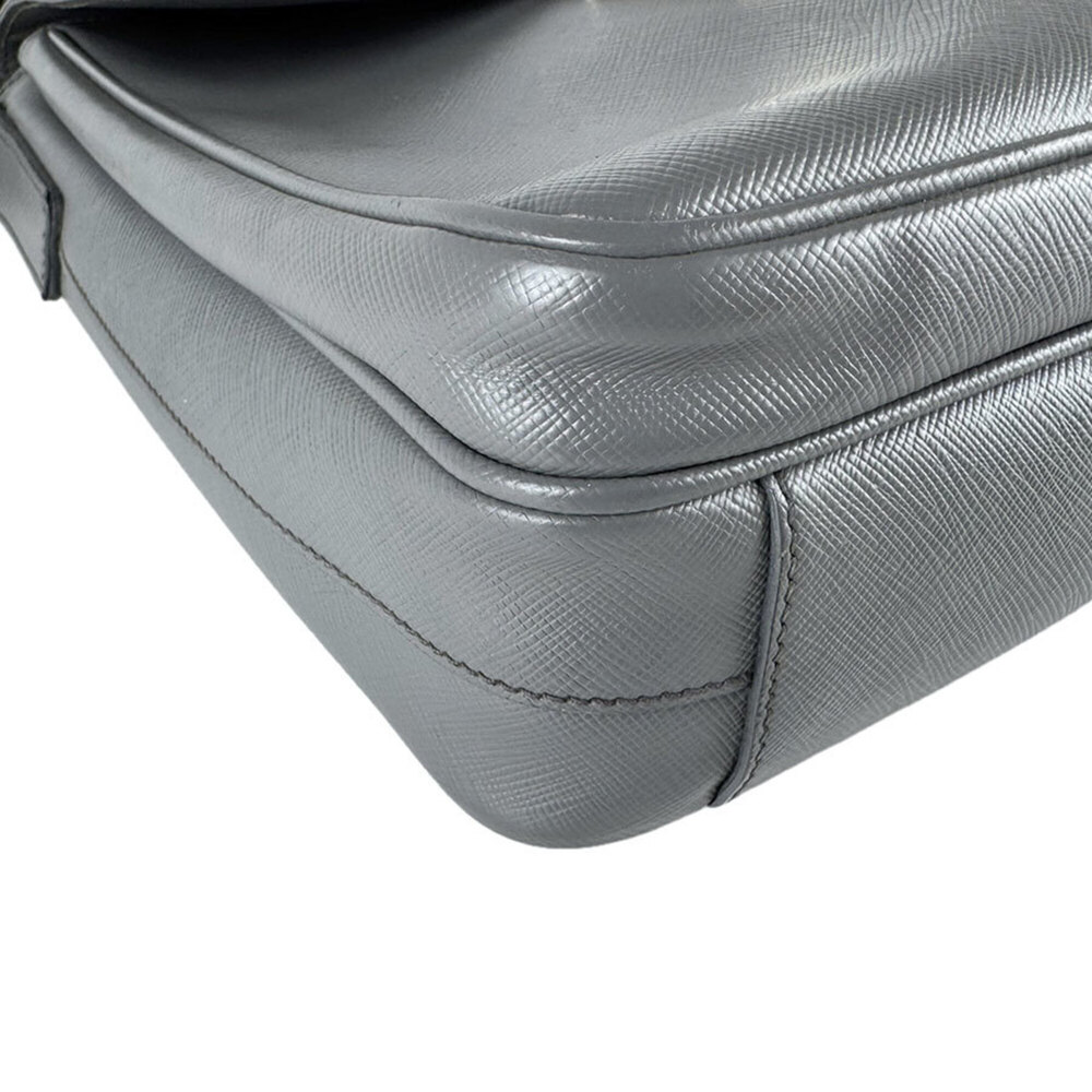 PRADA Gray Leather Shoulder Bag - Picture 8 of 13